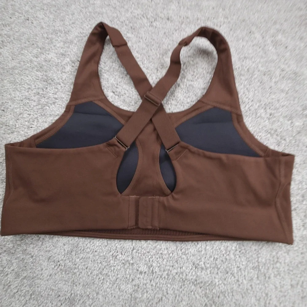 Girlfriend Collective Simone High Support Sports Bra Womens 2XL Cross Back Brown